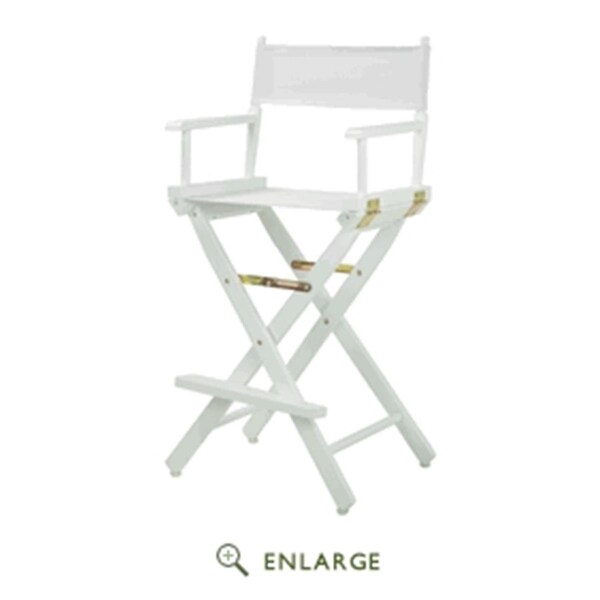 Betterbeds 230-05-021-29 30 in. Directors Chair Honey Oak Frame with White Canvas BE4257067 - main